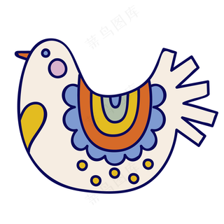 鸽子 民族风装饰小元素