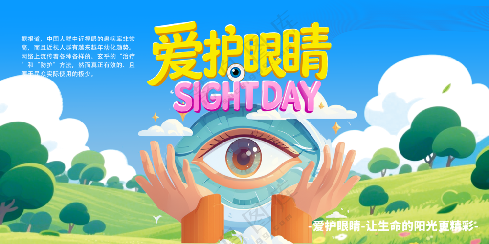 爱护眼睛健康医疗爱眼日宣传海报