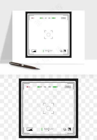 相机取景框屏幕边框png免抠
