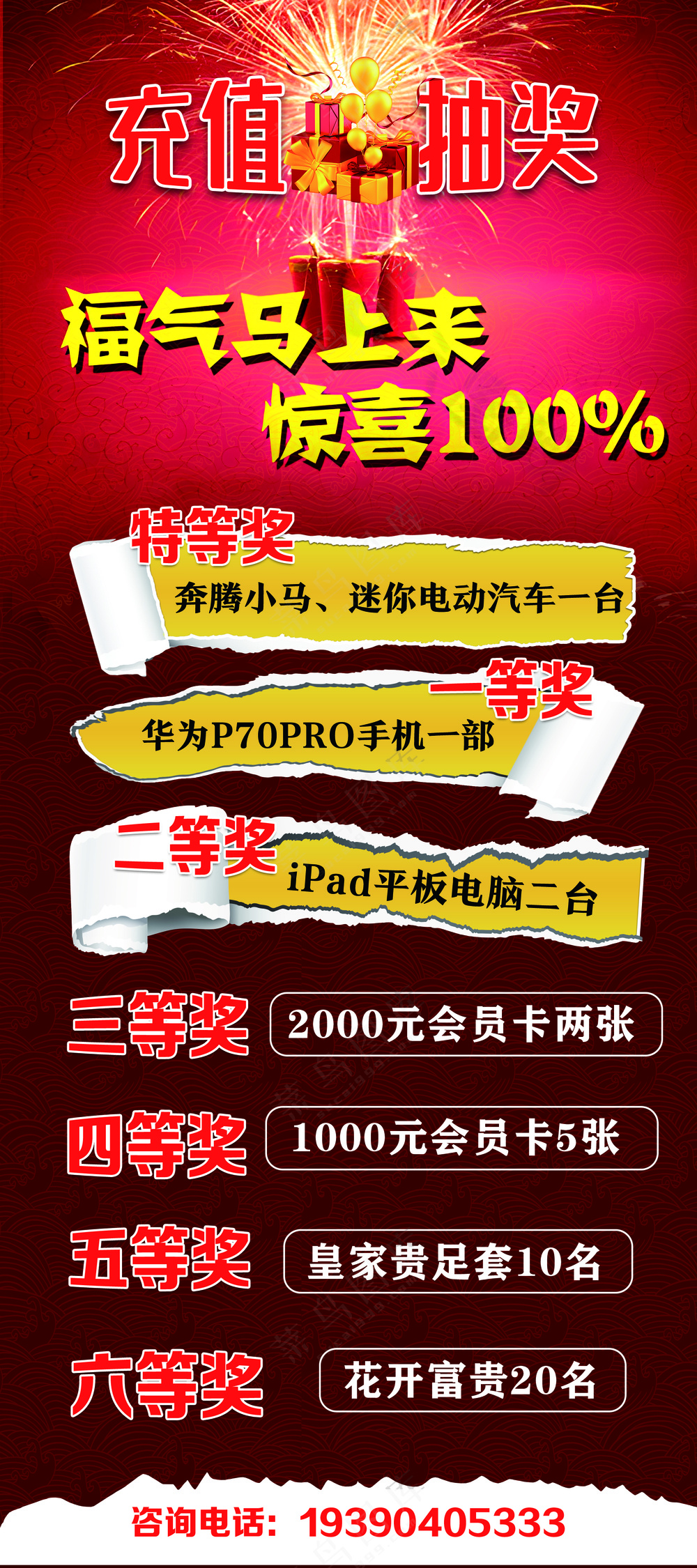 抽奖活动展架