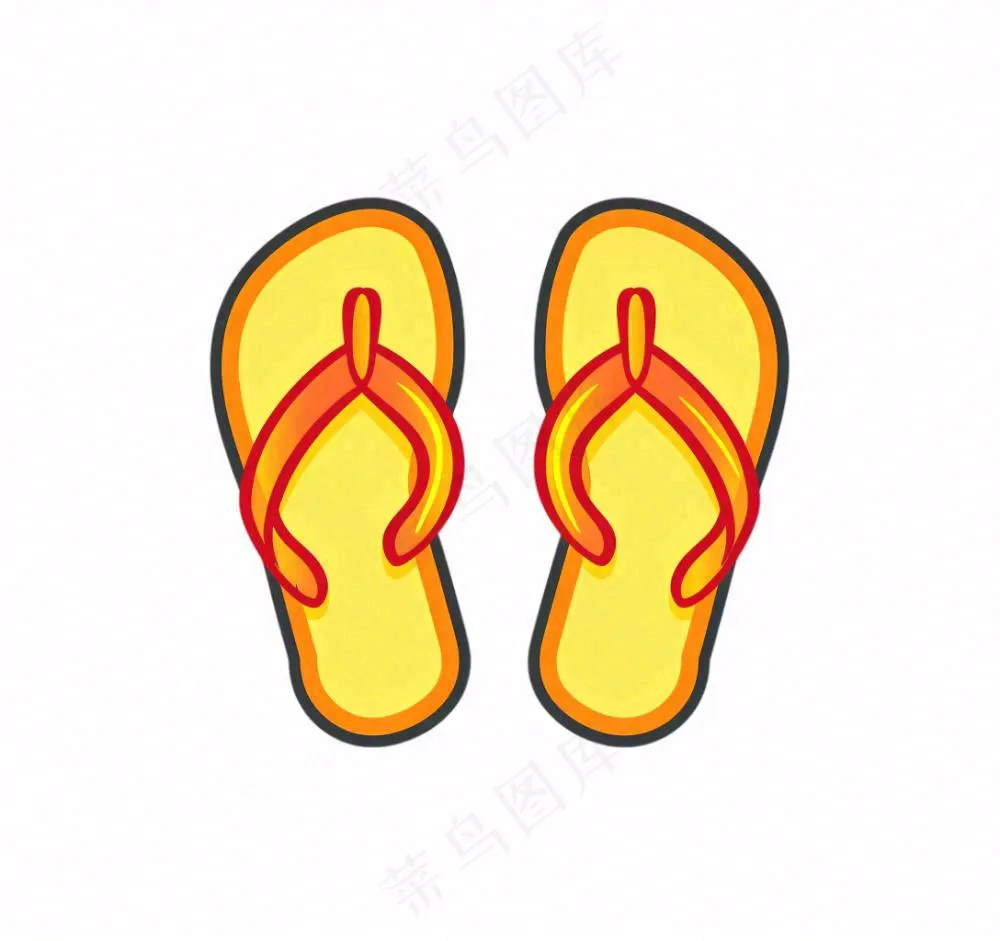 夏日海洋海滩元素卡通插画免抠