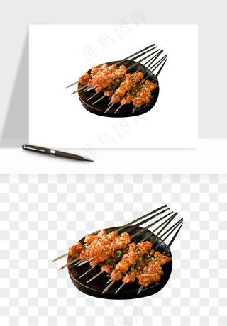 实物烧烤烤肉美食png免抠