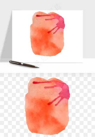 水彩泼墨涂鸦墨迹元素png免抠
