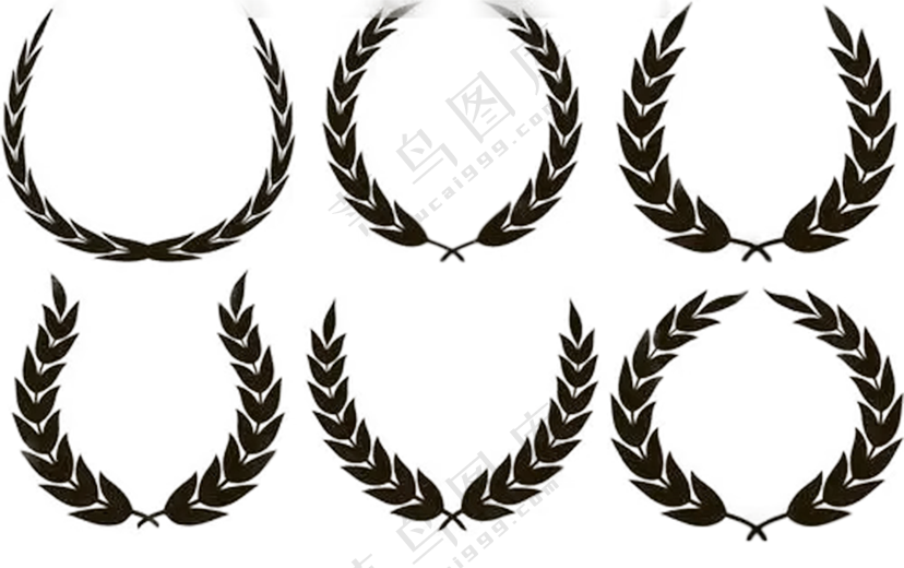 黑色橄榄枝简约装饰