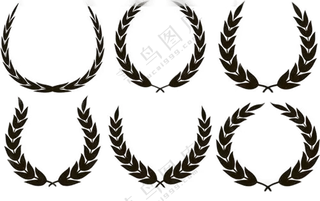 黑色橄榄枝简约装饰