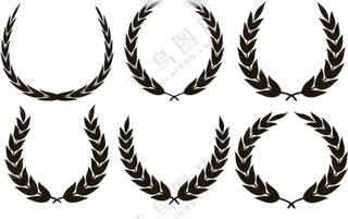 黑色橄榄枝简约装饰