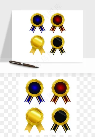 奖章勋章品质标签矢量png免抠
