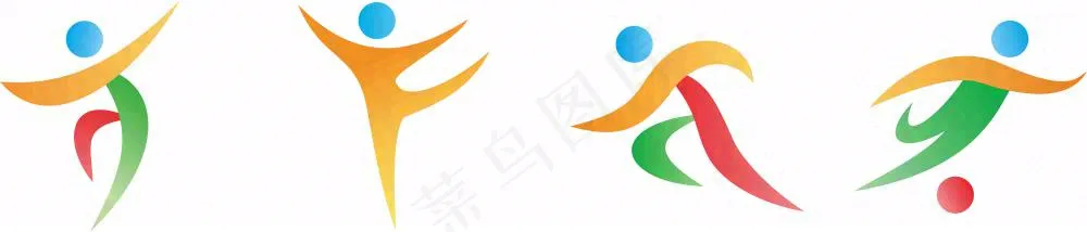 运动标识标志几何形状免抠