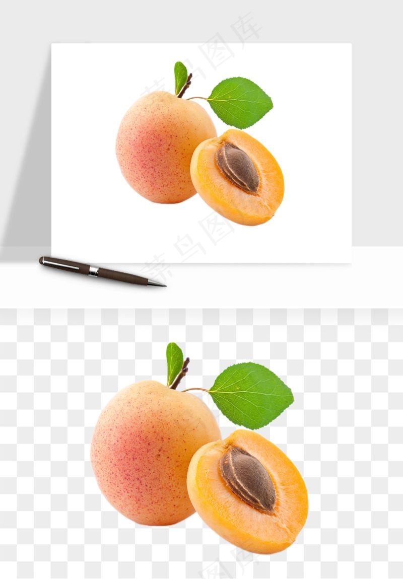 桃子油桃黄桃水果png免抠