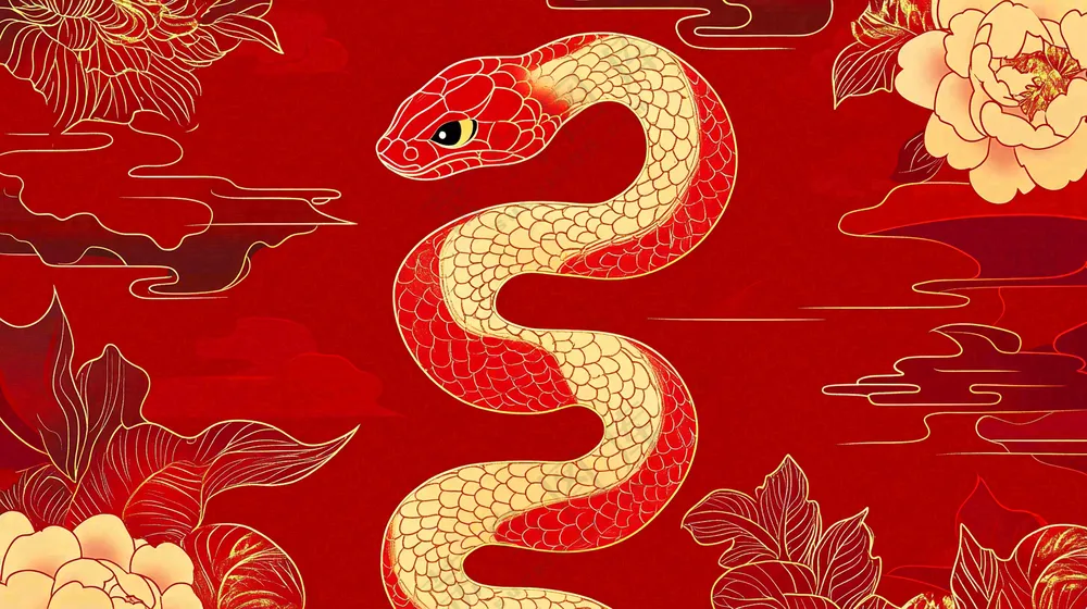 蛇年春节新年背景