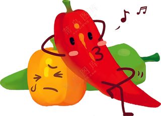 卡通辣椒插图可爱