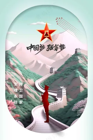 建军建党节公益活动海报
