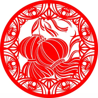 灯笼贴窗花纸广告设计