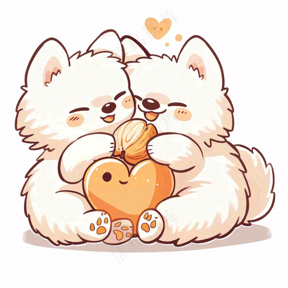 小狗宠物动物卡通插画免抠