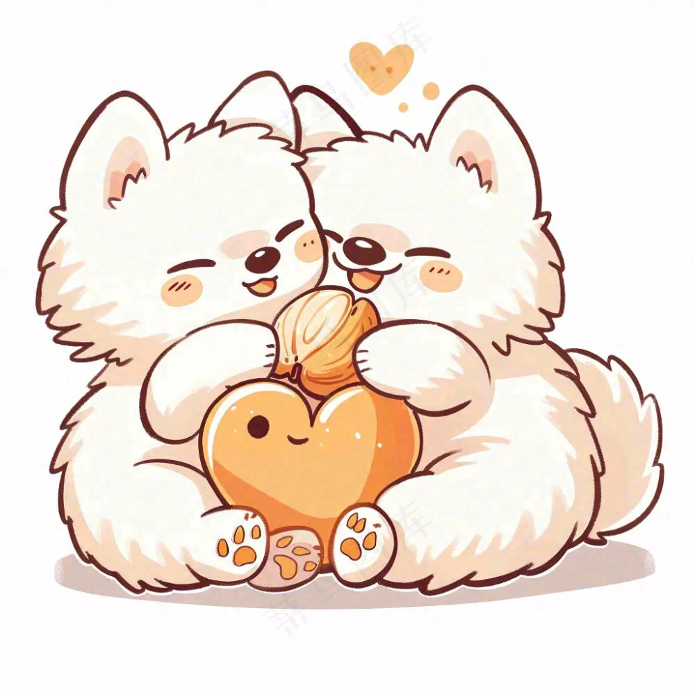 小狗宠物动物卡通插画免抠
