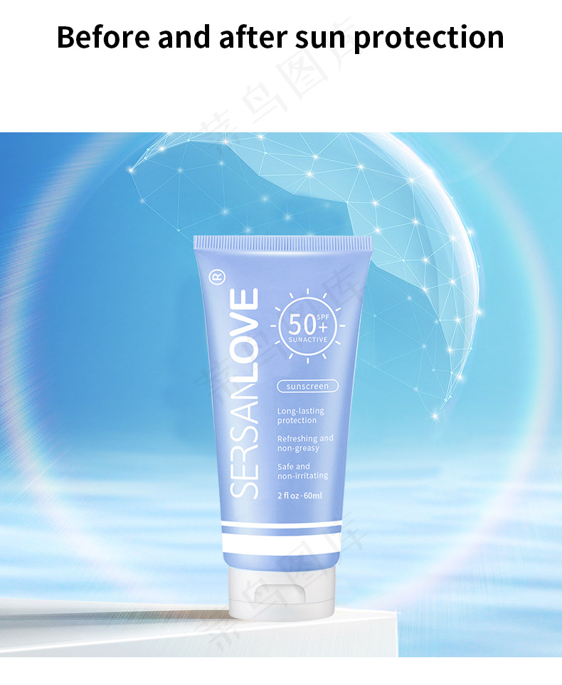 外贸防晒乳主图详情海报