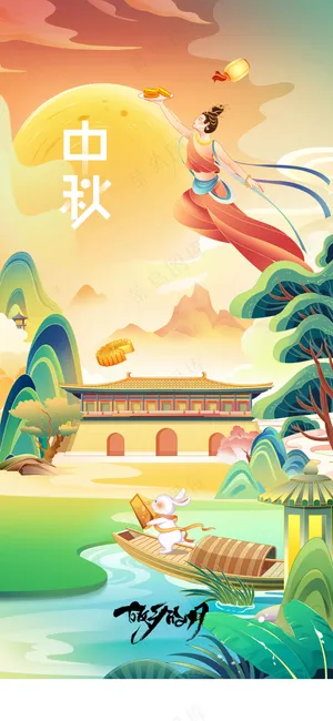 中秋节节日活动宣传海报