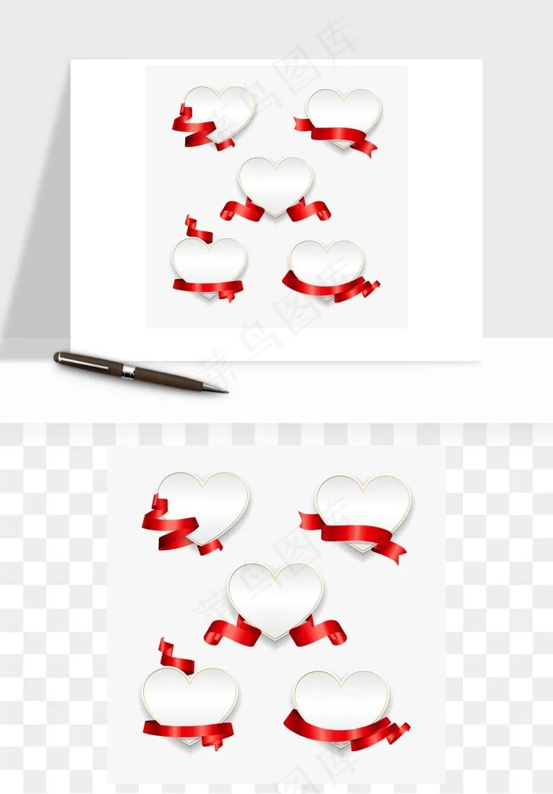 蝴蝶结丝带彩带矢量png免抠