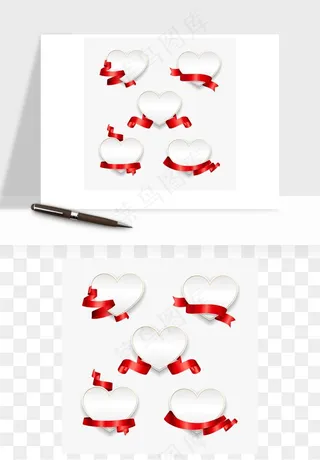 蝴蝶结丝带彩带矢量png免抠