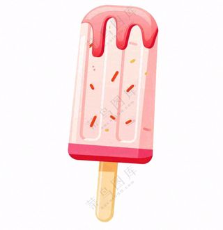 夏日冰棍冰淇淋卡通插画免抠