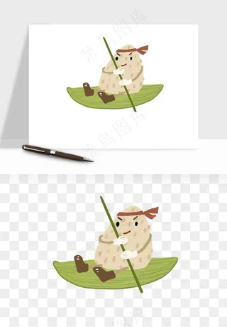 卡通表情粽子端午png免抠