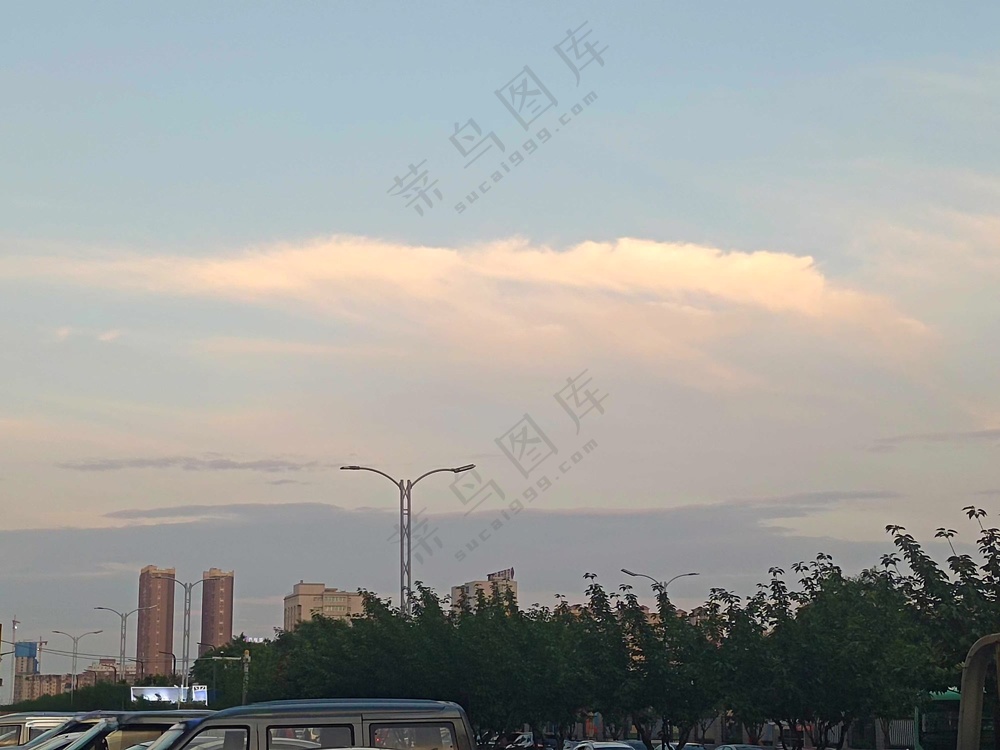 晚霞 天空 白云