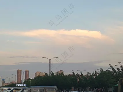 晚霞 天空 白云