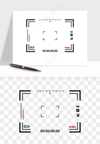 相机取景框屏幕边框png免抠
