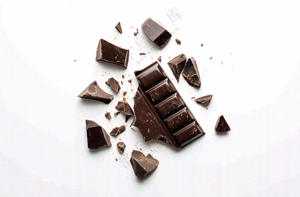 黑巧巧克力美味美食摄影图