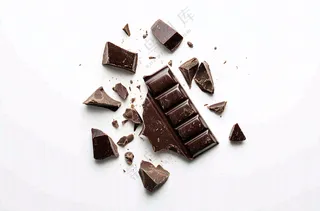 黑巧巧克力美味美食摄影图