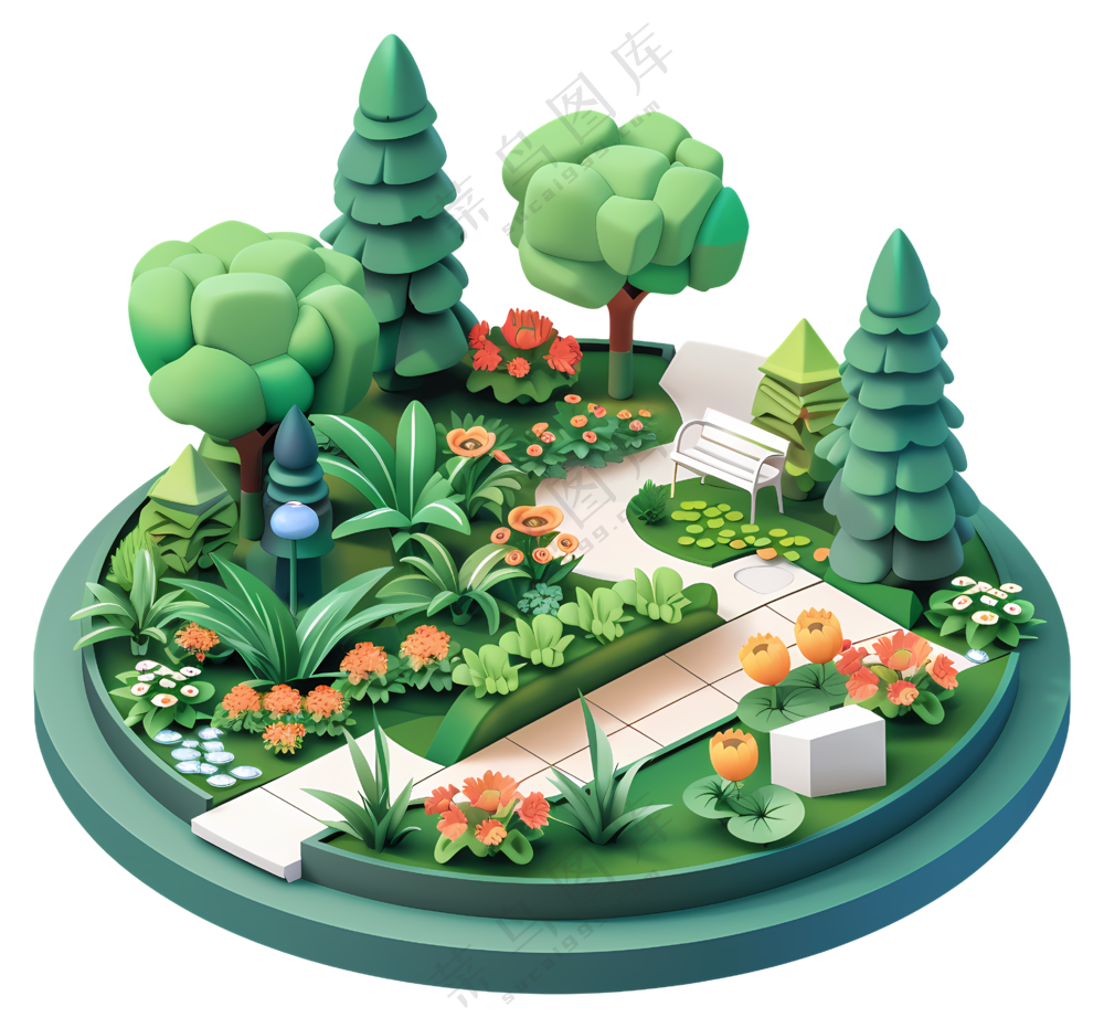 美丽的花园公园