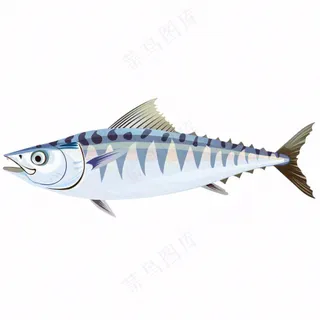海洋鱼类海鲜卡通插画免抠