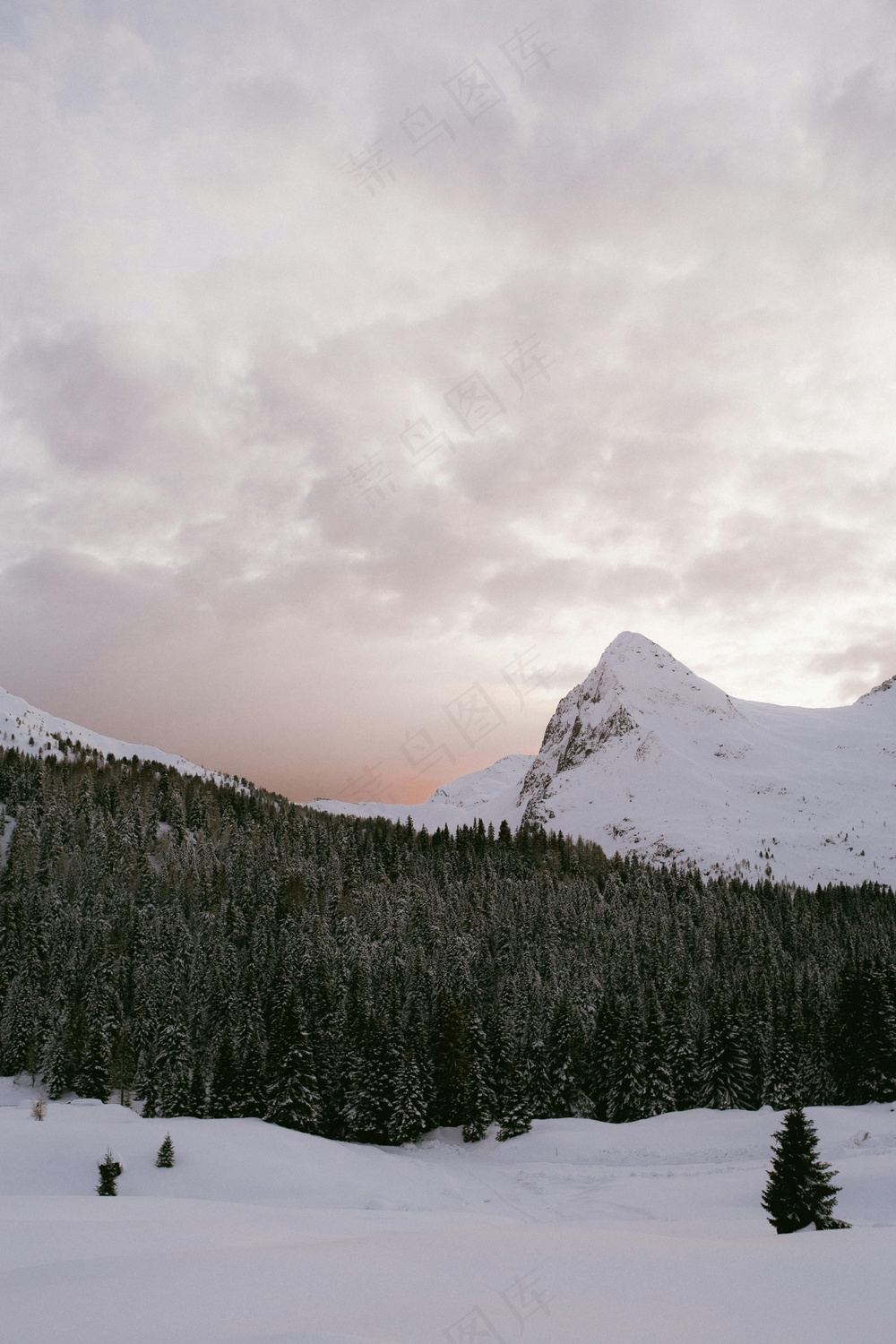 雪后的静谧山景