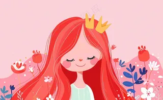 粉色鲜花女生节妇女节浪漫唯美插画背景