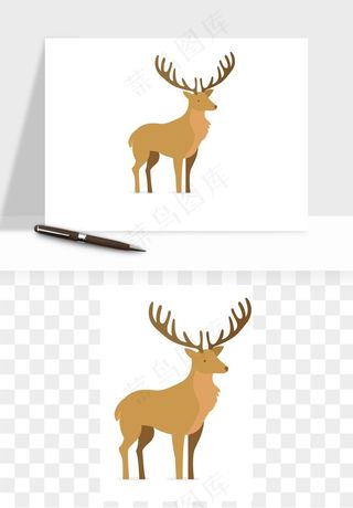梅花鹿小鹿矢量