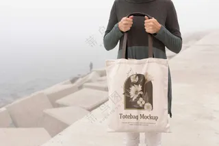 户外帆布袋帆布包手提袋购物袋样机文创周边PS素材06