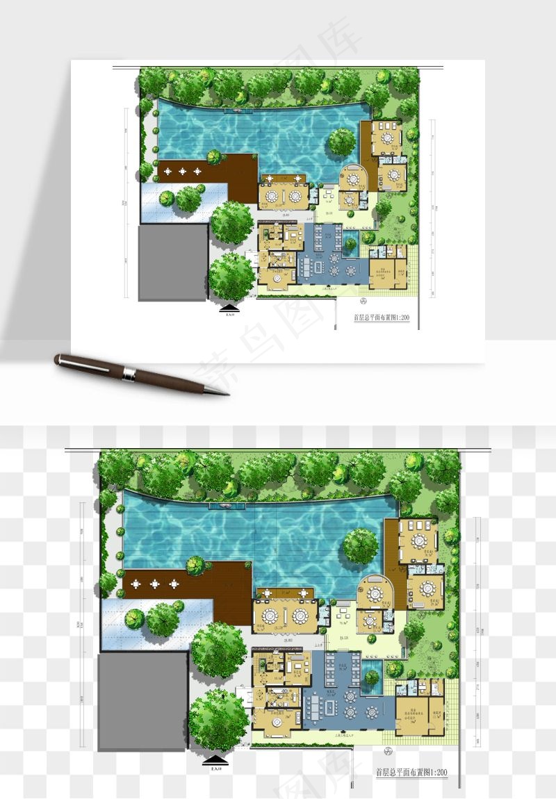 楼盘户型建筑图png免抠