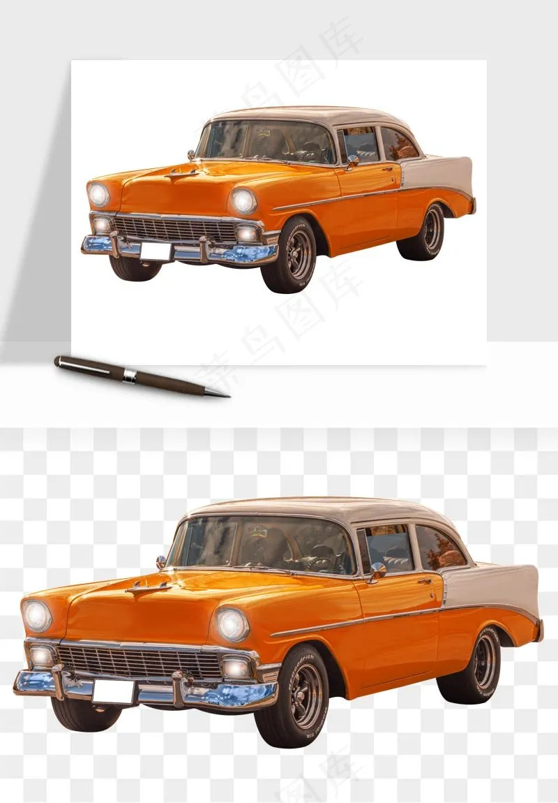 复古汽车交通工具png免抠