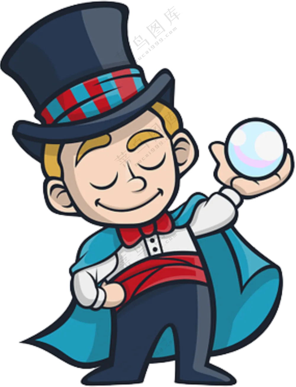 披着斗篷的神奇魔术师免抠图片