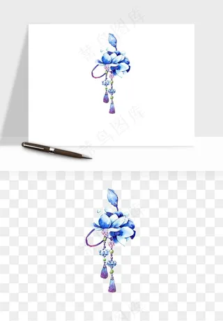 古风发簪头饰配饰png免抠