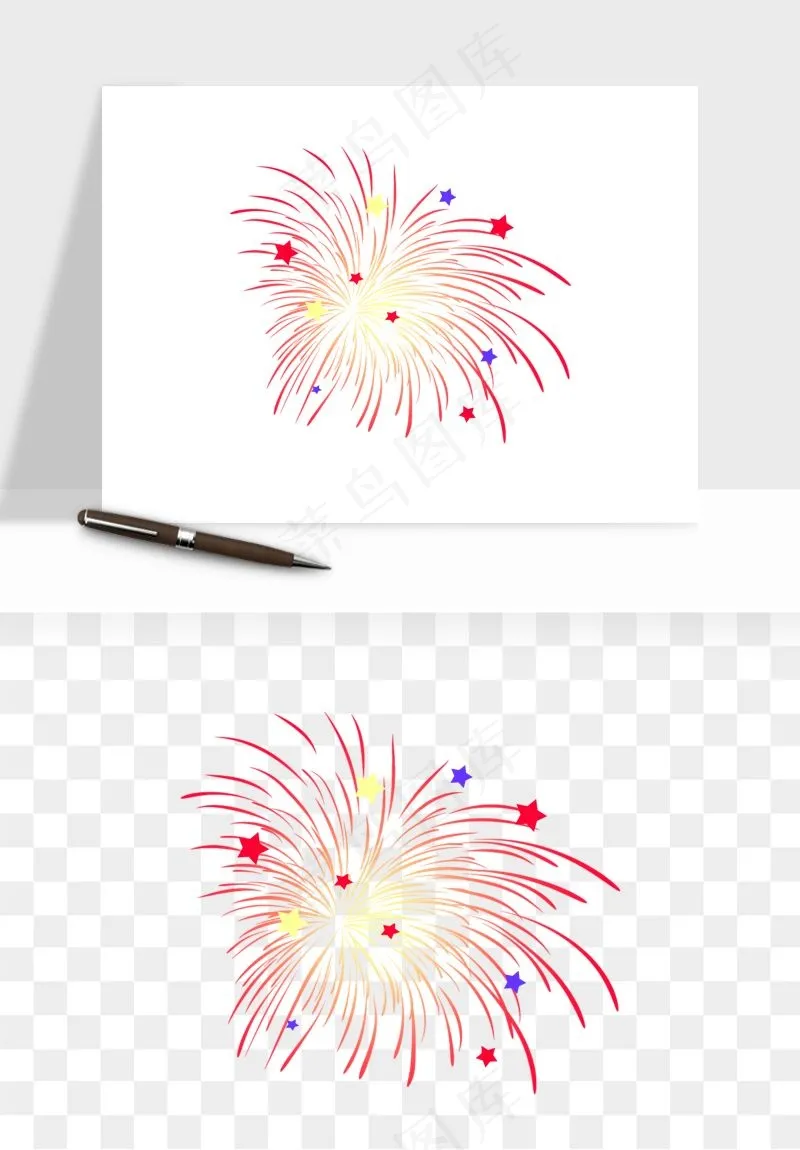 卡通烟花烟火礼花png免抠