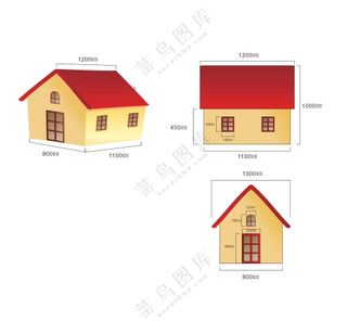多视角卡通房子
