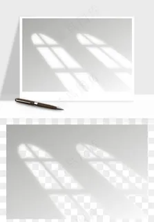 阴影植物窗户投影免抠元素