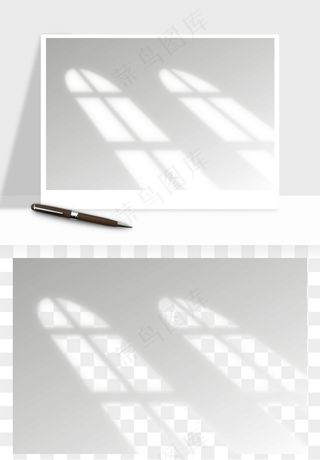 阴影植物窗户投影免抠元素