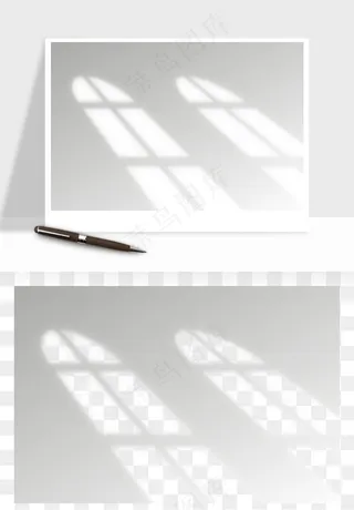 阴影植物窗户投影免抠元素