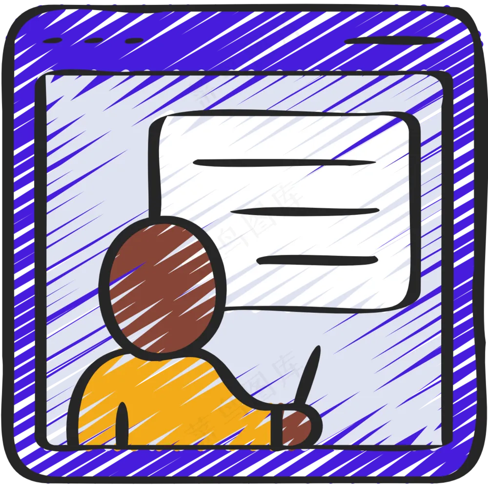 指示 铅笔手绘图标icon
