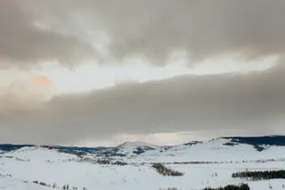 冬日余晖：淡雅灰雪画卷