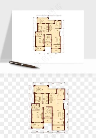 楼盘户型建筑图png免抠