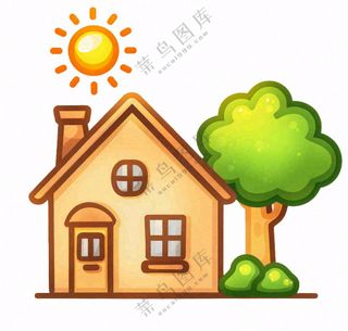 房屋小房子宠物家居卡通免抠