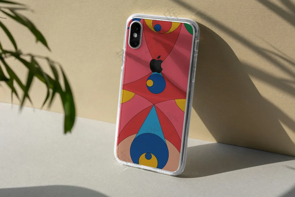 iPhoneX文创手机壳样机手机壳印花贴图样机-16